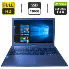 Ноутбук Б-клас Asus F550J / 15.6" (1920x1080) TN / Intel Core i7-4710HQ (4 (8) ядра по 2.5 - 3.5 GHz) / 12 GB DDR3 / 128 GB SSD / nVidia GeForce GTX 850M, 2 GB GDDR3, 128-bit / WebCam / DVD-ROM