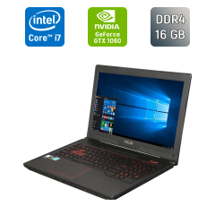 Ігровий ноутбук Б-клас Asus FX503V / 15.6" (1920x1080) IPS / Intel Core i7-7700HQ (4 (8) ядра по 2.8 - 3.8 GHz) / 16 GB DDR4 / 128 GB SSD + 500 GB HDD / nVidia GeForce GTX 1060, 3 GB GDDR5, 192-bit / WebCam / HDMI