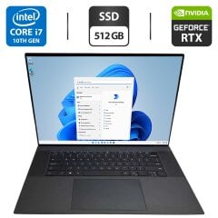 Игровой ноутбук Б-класс Dell XPS 17 9700 / 17.3" (1920x1200) IPS / Intel Core i7-10875H (6 (16) ядер по 2.3 - 5.1 GHz) / 16 GB DDR4 / 512 GB SSD / nVidia GeForce RTX 2060 Max-Q, 6 GB GDDR6, 128-bit / WebCam