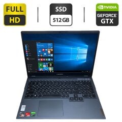 Игровой ноутбук Б-класс Lenovo Legion 5 15 / 15.6" (1920x1080) IPS / AMD Ryzen 5 4600H (6 (12) ядер по 3.0 - 4.0 GHz) / 16 GB DDR4 / 512 GB SSD / nVidia GeForce GTX 1650, 4 GB GDDR5, 128-bit / WebCam
