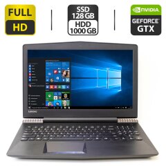 Ігровий ноутбук Б-клас Lenovo Legion Y520 / 15.6" (1920x1080) IPS / Intel Core i7-7700HQ (4 (8) ядра по 2.8 - 3.8 GHz) / 16 GB DDR4 / 128 GB SSD + 1000 GB HDD / nVidia GeForce GTX 1050 Ti, 4 GB GDDR5, 128-bit / WebCam / HDMI