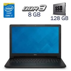 Ігровий ноутбук Dell Latitude 3570 / 15.6" (1366x768) TN / Intel Core i7-6500U (2 (4) ядра по 2.5 - 3.1 GHz) / 8 GB DDR3 / 128 GB SSD / nVidia GeForce 920M, 2 GB DDR3, 64-bit / WebCam