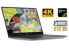Игровой ноутбук Dell Xps 15 9560 / 15.6" (3840x2160) IPS Touch / Intel Core i5-7300HQ (4 ядра по 2.5 - 3.5 GHz) / 16 GB DDR4 / 512 GB SSD M.2 NEW / nVidia GeForce GTX 1050, 4 GB GDDR5, 128-bit / WebCam / HDMI