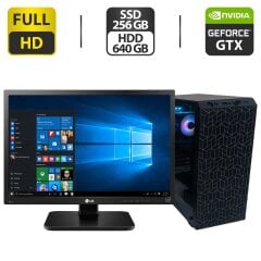 Комплект ПК: GTL 2625B6 Tower / Intel Xeon E3-1230 v2 (аналог i7-3770) (4 (8) ядра по 3.3 - 3.7 GHz) / 16 GB DDR3 / 256 GB SSD + 640 GB HDD / nVidia GeForce GTX 970, 4 GB GDDR5, 256-bit / 600W + Монітор LG 24MB37PM-B / 24" (1920x1080) IPS + Кабелі