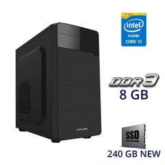 Компьютер 1stPlayer M4-450PLS Tower NEW / Intel Core i5-4440 (4 ядра по 3.1 - 3.3 GHz) / 8 GB DDR3 / 240 GB SSD NEW / 450W NEW