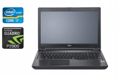 Мобильная рабочая станция Б-класс Fujitsu Celsius H780 / 15.6" (1920x1080) IPS / Intel Core i7-8850H (6 (12) ядра по 2.6 - 4.3 GHz) / 16 GB DDR4 / 512 GB SSD / nVidia Quadro P2000, 4 GB GDDR5, 128-bit / WebCam / Fingerprint