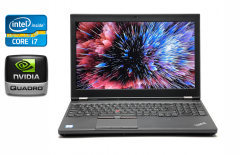 Мобильная рабочая станция Б-класс Lenovo ThinkPad P51 / 15.6" (1920x1080) IPS / Intel Core i7-7700HQ (4 (8) ядра по 2.8 - 3.8 GHz) / 16 GB DDR4 / 512 GB SSD / nVidia Quadro M1200, 4 GB GDDR5, 256-bit / WebCam / TouchID