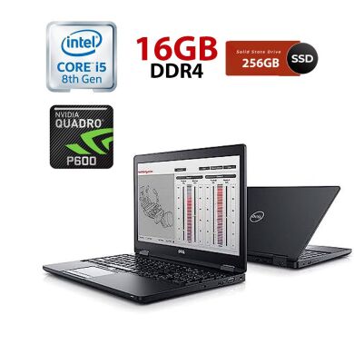 Мобильная рабочая станция Dell Precision 3530 / 15.6" (1920x1080) IPS / Intel Core i5-8400H (4 (8) ядра по 2.5 - 4.2 GHz) / 16 GB DDR4 / 256 GB SSD / nVidia Quadro P600, 4 GB GDDR5, 128-bit / WebCam / HDMI