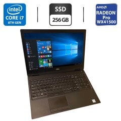 Мобильная рабочая станция Dell Precision 7530 / 15.6" (1920x1080) IPS / Intel Core i7-8750H (6 (12) ядер по 2.2 - 4.1 GHz) / 16 GB DDR4 / 256 GB SSD / AMD Radeon Pro WX 4150, 4 GB GDDR5, 128-bit / WebCam