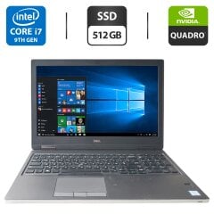 Мобільна робоча станція Dell Precision 7540 / 15.6" (1920x1080) IPS / Intel Core i7-9750H (6 (12) ядер по 2.6 - 4.5 GHz) / 32 GB DDR4 / 512 GB SSD / nVidia Quadro T2000, 4 GB GDDR6, 128-bit / WebCam