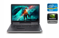 Мобільна робоча станція Dell Precision 7720 / 17.3" (1920x1080) IPS / Intel Xeon E3-1505M v6 (4 (8) ядра по 3.0 - 4.0 GHz) / 32 GB DDR4 / 512 GB SSD / nVidia Quadro P4000, 8 GB GDDR5, 256-bit / HDMI / Windows 10