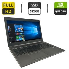 Мобільна робоча станція HP ZBook 15 G6 / 15.6" (1920x1080) IPS / Intel Core i7-9850H (6 (12) ядер по 2.6 - 4.6 GHz) / 16 GB DDR4 / 512 GB SSD / nVidia Quadro T1000, 4 GB GDDR5, 128-bit / WebCam