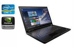 Мобільна робоча станція Lenovo ThinkPad P70 / 17.3" (3840x2160) IPS / Intel Core i7-6820HQ (4 (8) ядра по 2.7 - 3.6 GHz) / 32 GB DDR4 / 512 GB SSD / nVidia Quadro M3000M, 4 GB GDDR5, 256-bit / WebCam / TouchID