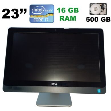 Моноблок Dell 9020 / 23" (1920x1080) / Intel Core i7-4770 (4(8) ядра по 3.4 - 3.9 GHz) / 16 GB DDR3 / 500 GB HDD / Intel HD Graphics 4600