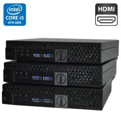 Неттоп Dell OptiPlex 3040 Micro USFF / Intel Core i5-6500T (4 ядра по 2.5 - 3.1 GHz) / 8 GB DDR3 / 250 GB HDD / Intel HD Graphics 530 / Блок живлення