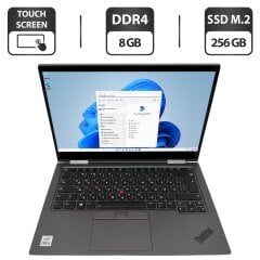 Ноутбук-трансформер Б-класс Lenovo Thinkpad X1 Yoga Gen 4 / 14" (1920x1080) IPS Touch / Intel Core i5-10210U (4 (8) ядра по 1.6 - 4.2 GHz) / 8 GB DDR4 / 256 GB SSD M.2 / Intel UHD Graphics / WebCam / Стилус