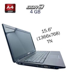 Ноутбук Asus K53Z / 15.6" (1366x768) TN / AMD A4-3300M (2 ядра по 1.9 - 2.5 GHz) / 4 GB DDR3 / 240 GB SSD / AMD Radeon HD 6480G / WebCam