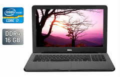 Ноутбук Dell Inspiron 5567 / 15.6" (1920x1080) IPS / Intel Core i7-7500U (2 (4) ядра по 2.7 - 3.5 GHz) / 16 GB DDR4 / 500 GB SSD / AMD Radeon R7 M440, 4 GB DDR3, 64-bit / WebCam / Windows 10