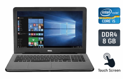 Ноутбук Dell Inspiron 5567 / 15.6" (1920x1080) IPS Touch / Intel Core i5-7200U (2 (4) ядра по 2.5 - 3.1 GHz) / 8 GB DDR4 / 240 GB SSD / Intel HD Graphics 620 / WebCam / Windows 10