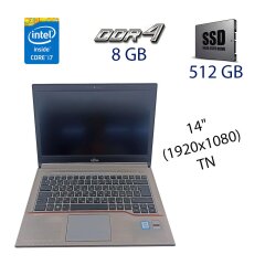 Ноутбук Fujitsu LifeBook E746 / 14" (1920x1080) TN / Intel Core i7-6500U (2 (4) ядра по 2.5 - 3.1 GHz) / 8 GB DDR4 / 512 GB SSD / WebCam / USB 3.0