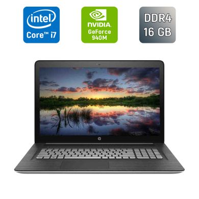 Ноутбук HP ENVY m7-n109dx / 17.3" (1920x1080) IPS / Intel Core i7-6500U (2 (4) ядра по 2.5 - 3.1 GHz) / 16 GB DDR4 / 480 GB SSD / nVidia GeForce 940M, 2 GB DDR3, 64-bit / WebCam / Windows 10 Ноутбук HP ENVY m7-n109dx / 17.3" (1920x1080) IPS / Intel Core i7-6500U (2 (4) ядра по 2.5 - 3.1 GHz) / 16 GB DDR4 / 480 GB SSD / nVidia GeForce 940M, 2 GB DDR3, 64-bit / WebCam / Windows 10