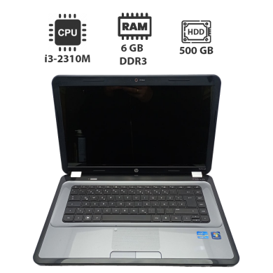 Ноутбук HP G6 1000 / 15.6" (1366x768) TN / Intel Core i3-2310M (2 ядра 4 потока по 2.10 Ghz) / 6 GB DDR3 / 500 GB HDD / AMD Radeon HD 6470M, 1 GB DDR3, 64-bit / WebCam