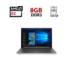 Ноутбук HP Pavilion 15 / 15.6" (1366x768) TN / AMD E2-9000E (2 ядра по 1.5 - 2.0 GHz) / 8 GB DDR3 / 120 GB SSD / AMD Radeon R2 Graphics / WebCam