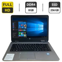 Ноутбук HP ProBook 640 G2 / 14" (1920x1080) TN / Intel Core i3-6100U (2 (4) ядра по 2.3 GHz) / 8 GB DDR4 / 256 GB SSD / Intel HD Graphics 520 / WebCam / DisplayPort