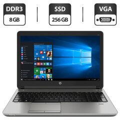 Ноутбук HP ProBook 650 G1 / 15.6" (1366x768) TN / Intel Core i5-4210M (2 (4) ядра по 2.6 - 3.2 GHz) / 8 GB DDR3 / 256 GB SSD / Intel HD Graphics 4600 / WebCam / VGA