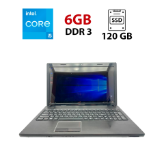 Ноутбук Lenovo G570 / 15.6" (1366x768) TN / Intel Core i5-2450M (2 (4) ядра по 2.5 - 3.1 GHz) / 6 GB DDR3 / 120 GB SSD / Intel HD Graphics 3000 / WebCam