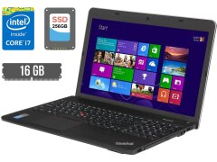 Ноутбук Lenovo ThinkPad E540 / 15.6" (1366x768) TN / Intel Core i7-4702MQ (4 (8) ядра по 2.2 - 3.2 GHz) / 16 GB DDR3 / 256 GB SSD / Intel HD Graphics 4600 / WebCam / HDMI