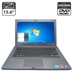 Ноутбук Sony Vaio VPC-SB4L1E / 15.6" (1366x768) TN / Intel Core i3-2350M (2 (4) ядра по 2.3 GHz) / 8 GB DDR3 / 500 GB HDD / Intel HD Graphics 3000 / WebCam / DVD-ROM / АКБ не держит
