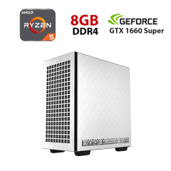 Новый игровой ПК Ice CH370 White Tower / AMD Ryzen 5 5500 (6 (12) ядер по 3.6 - 4.2 GHz) / 8 GB DDR4 / 480 GB SSD / nVidia GeForce GTX 1660 Super, 6 GB GDDR6, 192-bit