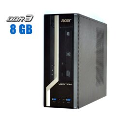 ПК Acer Veriton X2631G SFF / Intel Сore i3-4130 (2 (4) ядра по 3.4 GHz) / 8 GB DDR3 / 128 GB SSD / Intel HD Graphics 4400 / DVD-RW / Win 10