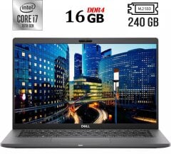 Ультрабук Б-клас Dell Latitude 7310 / 13.3" (1920x1080) IPS Touch / Intel Core i7-10610U (4 (8) ядра по 1.8 - 4.9 GHz) / 16 GB DDR4 / 240 GB SSD M.2 / Intel UHD Graphics / WebCam / USB 3.2 / HDMI / Windows 10 ліцензія
