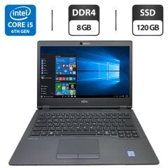 Ультрабук Fujitsu LifeBook U747 / 14" (1920x1080) IPS / Intel Core i5-6200U (2 (4) ядра по 2.3 - 2.8 GHz) / 8 GB DDR4 / 120 GB SSD / Intel HD Graphics 520 / WebCam