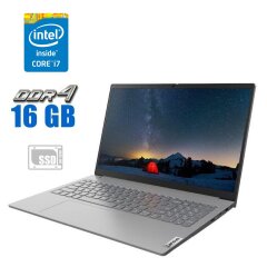 Ультрабук Lenovo ThinkBook 15-IML / 15.6" (1920x1080) IPS / Intel Core i7-10510U (4 (8) ядра по 1.8 - 4.9 GHz) / 16 GB DDR4 / 480 GB SSD / Intel UHD Graphics / WebCam