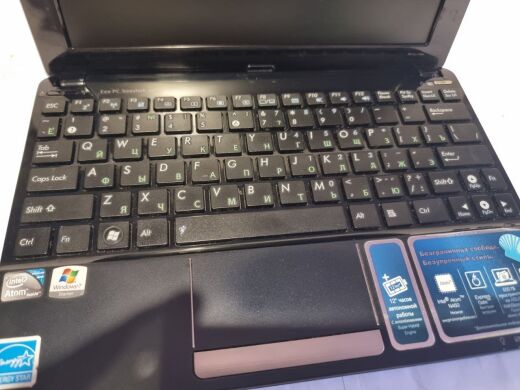 Нетбук Б-класс Asus Eee PC / 10" (1024x600) TN / Intel Atom N450 (1 (2) ядро по 1.67 GHz) / 2 GB DDR2 / 500 GB HDD / Intel GMA Graphics 3150 / WebCam / Win 7