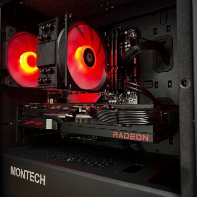 Збірка під замовлення: ігровий ПК Montech Air 100 ARGB Tower / AMD Ryzen 5 7500F (6 (12) ядер по 3.7 - 5.0 GHz) / 16 GB DDR5 / 1000 GB SSD M.2 / AMD Radeon RX 6800, 16 GB GDDR6, 256-bit / 750W