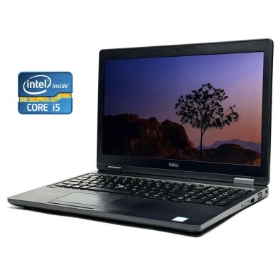 Ноутбук Б-класс Dell Latitude 5580 / 15.6" (1920x1080) IPS / Intel Core i5-7300U (2 (4) ядра по 2.6 - 3.5 GHz) / 8 GB DDR4 / 256 GB SSD / Intel HD Graphics 620 / WebCam / Win 10 Pro