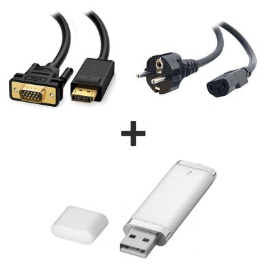 Кабель з DisplayPort на VGA + Кабель живлення + Флеш пам'ять USB 32 GB