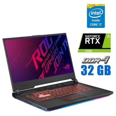 Ігровий ноутбук Asus ROG Strix G531GW / 15.6" (1920x1080) IPS / Intel Core i7-9750H (6 (12) ядра по 2.6 - 4.5 GHz) / 32 GB DDR4 / 480 GB SSD / nVidia GeForce RTX 2070, 8 GB GDDR6, 256-bit
