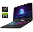 Ігровий ноутбук MSI Katana A15 AI / 15.6" (1920x1080) IPS / AMD Ryzen 9 8945HS (8 (16) ядер по 4.0 &ndash; 5.2 GHz) / 16 GB DDR5 / 1000 GB SSD M.2 / nVidia GeForce RTX 4070, 8 GB GDDR6, 128-bit / WebCam / Win 11