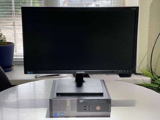 Комплект ПК: Dell OptiPlex 3020 SFF / Intel Core i3-4130 (2 (4) ядра по 3.4 GHz) / 16 GB DDR3 / 480 GB SSD / Intel HD Graphics 4400 + Монітор Samsung S24E650PL / 24" (1920x1080) PLS / VGA, HDMI, DP + Клавіатура та миша
