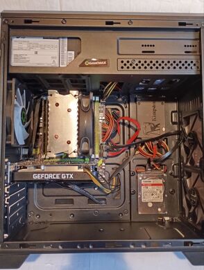 Ігровий ПК GameMax G561-FRGB Black Tower / Intel Xeon E5-2650 v2 (8 (16) ядер по 2.6 - 3.4 GHz) / 20 GB DDR3 / 480 GB SSD + 1000 GB HDD / nVidia GeForce GTX 1650, 4 GB GDDR6, 128-bit / 600W