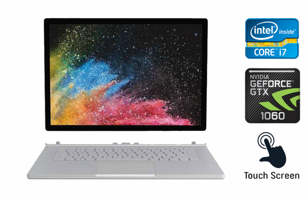 Ноутбук-трансформер Microsoft Surface Book 2 / 15" (3240x2160) IPS Touch / Intel Core i7-8650U (4 (8) ядра по 1.9 - 4.2 GHz) / 16 GB DDR3 / 512 GB SSD / nVidia GeForce GTX 1060, 6 GB GDDR5, 192-bit / WebCam / Windows 10