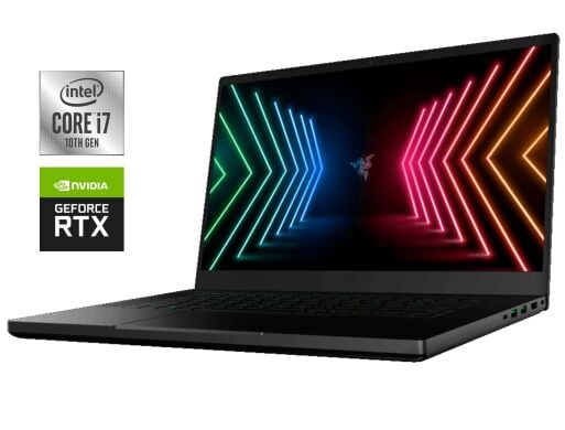 Ігровий ноутбук Razer Blade 15 RZ09-0369 / 15.6" (1920x1080) IPS / Intel Core i7-10750H (6 (12) ядер по 2.6 - 5.0 GHz) / 16 GB DDR4 / 512 GB SSD NVMe / nVidia GeForce RTX 3070, 6 GB GDDR6, 256-bit / WebCam