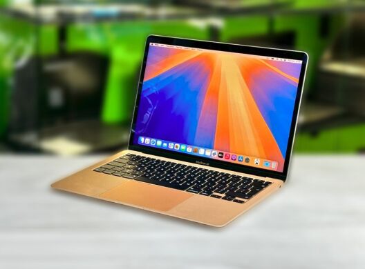 Ультрабук Apple MacBook Air 13 2020 A2337 Gold / 13.3" (2560x1600) IPS / Apple M1 (8 ядер по 2.1 - 3.2 GHz) / 8 GB DDR3 / 512 GB SSD / Apple M1 Graphics / WebCam / MacOS Ультрабук Apple MacBook Air 13 2020 A2337 Gold / 13.3" (2560x1600) IPS / Apple M1 (8 ядер по 2.1 - 3.2 GHz) / 8 GB DDR3 / 512 GB SSD / Apple M1 Graphics / WebCam / MacOS