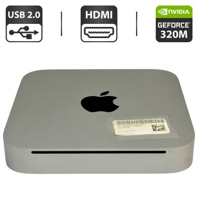 Неттоп Apple Mac mini A1347 (Mid 2010) USFF / Intel Core 2 Duo P8600 (2 ядра по 2.4 GHz) / 4 GB DDR3 / 320 GB HDD / nVidia GeForce 320M, 256 MB GDDR3, 64-bit / macOS