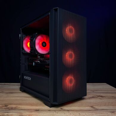 Збірка під замовлення: ігровий ПК Montech Air 100 ARGB Tower / AMD Ryzen 5 7500F (6 (12) ядер по 3.7 - 5.0 GHz) / 16 GB DDR5 / 1000 GB SSD M.2 / AMD Radeon RX 6800, 16 GB GDDR6, 256-bit / 750W